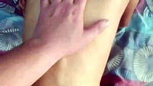 small 18+ teen's tight ass gets mutual play doggystyle with older guy