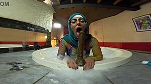 Mia Niqab's Pussy to Mouth Ride in Jacuzzi