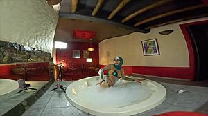 Mia Niqab's Pussy to Mouth Ride in Jacuzzi