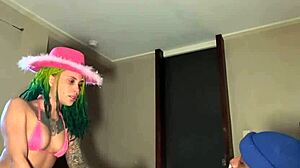 petite ebony takes bbc throat pussy stretch ends in huge creampie load