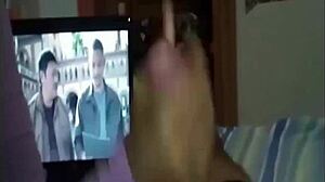 i love sucking my bfs cock and footjobbing him during movies