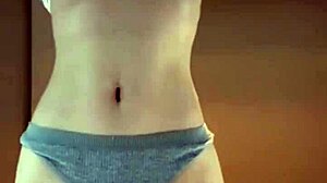 skinny blonde babe with small tits fingers her ass and pussy for boyfriend homemade
