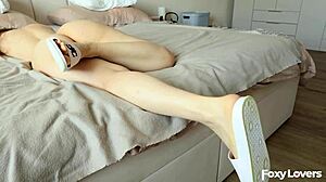 Real Amateur Creampie Cowgirl Ride to Doggystyle in White Sandals