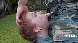 damn this military boot camp bikini boot-y got me riding hard