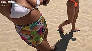 Casual mattos couple beach orgy with ninfetinha anal creampie everywhere outdoor
