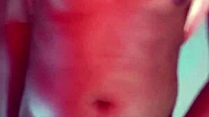 labeto strokes under red lights to huge cumshot explosion