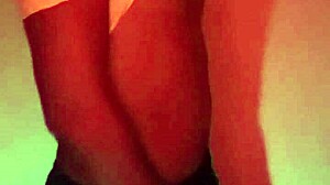 labeto strokes under red lights to huge cumshot explosion