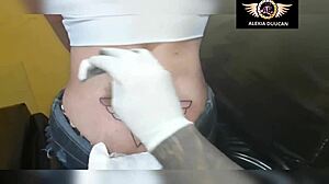 celebrity tattoo artist inks anitta-like model alexia duucans tight tgata ass