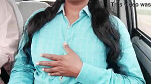college indian coed dirty talks while riding cock hard in car sex!