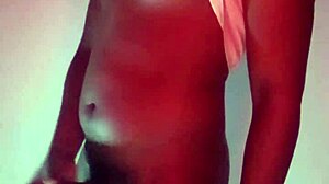 labeto strokes under red lights to huge cumshot explosion