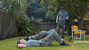 damn this military boot camp bikini boot-y got me riding hard