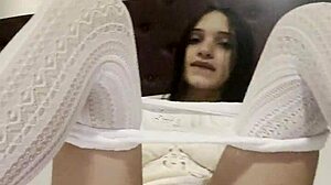brazilian babe stuffs cucumber deep into her tight shaved pussy
