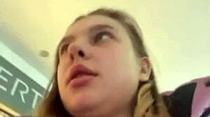 bbw teen masturbates wet pussy in taxi and mall