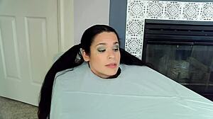 just a helpless girl gagging on cock next door