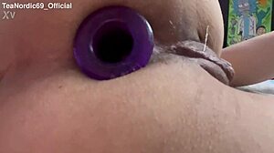 Sloppy Anal Dildo Gaping Close-Up Toy Ride
