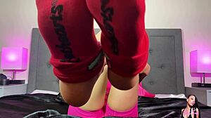 pink foxx's valentine socks tease your cock?