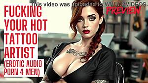 tattoo artist whispers dirty as you fuck her wet
