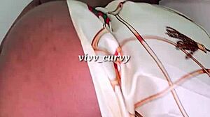 Emotional curves of pear shaped ebony ass solo beauty display