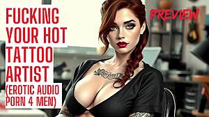 tattoo artist whispers dirty as you fuck her wet