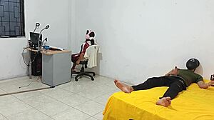Step Sister Watches Me Stroke My Cock While She Sits Close