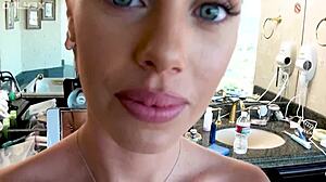 Nicole Aniston rides dates' cocks missionary to cum covered orgasms
