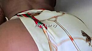 Emotional curves of pear shaped ebony ass solo beauty display