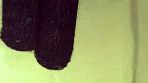 close up on mature solo ass play action