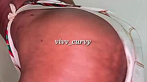 Emotional curves of pear shaped ebony ass solo beauty display
