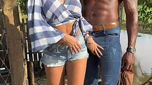 Seduced farmhand's BBC creampies cheating wife's pussy raw no condom