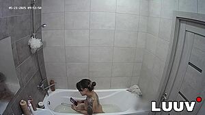 Tattooed Emily's Private Amateur Show Flashes Tits on Real Video Call?
