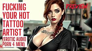 tattoo artist whispers dirty as you fuck her wet