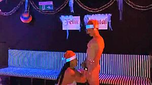 saymon fitness unleashes christmas tesao on brazilian milf's big tits ass and cute face with farto cumshot