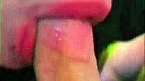 Close-Up Sloppy Blowjob from Curvy Big Tits Wife on Small Cock Ends in Facial Cumshot
