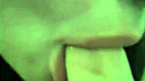 Close-Up Sloppy Blowjob from Curvy Big Tits Wife on Small Cock Ends in Facial Cumshot