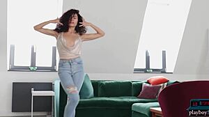 Petite Asian Teen 18+ Layla Balan Poses Softcore with Curly Hair and Small Tits