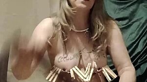 Slave Self Session Clamps Candles Insults Bondage