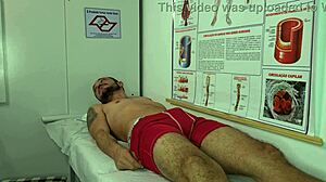 nurse gets horny licking patient's massive erection in hospital