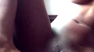 sneak off movie night for creamy ebony pussy cum