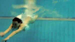 Kristy’s Big-Titted Brunette Bikini Pool Tease