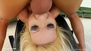 angelina w gulps cumshots in wild group blowbang bukkake facial