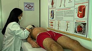 nurse gets horny licking patient's massive erection in hospital