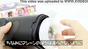 Dr. Shikomi's piston lab explodes with handjob machine frenzy