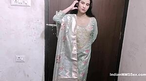 my horny desi bhabhi's skinny body shakes from rough creampie pounding