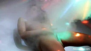 Tall Big-Titted Alison Tyler Teases Her Juicy Pussy