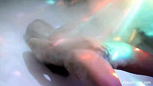 Tall Big-Titted Alison Tyler Teases Her Juicy Pussy