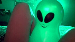 I had this wild encounter with an alien inflatable toy session