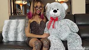 Tiny Asian Teen Rams Dildo Deep in Wet Pussy