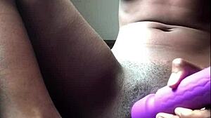 sneak off movie night for creamy ebony pussy cum