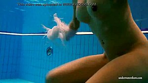 Kristy’s Big-Titted Brunette Bikini Pool Tease