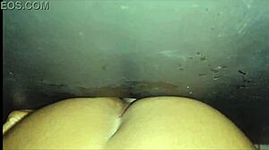 Wife sucks black gloryhole cock then offers her ass
